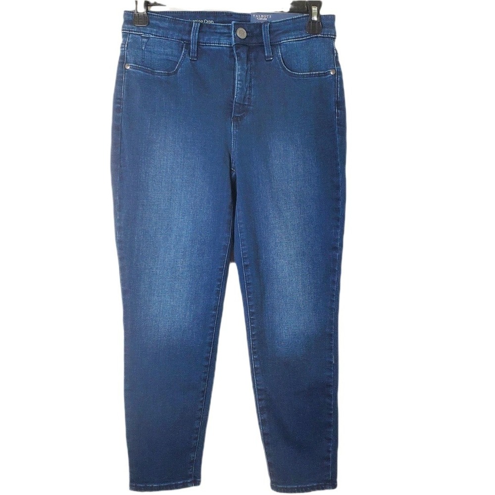 Talbots Flawless High Waist‎ Jegging Crop Jeans 2P Dark Wash Skinny Denim Petite